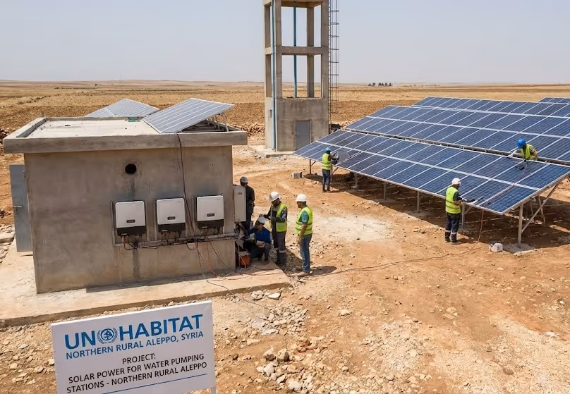 Supply & Installation of Solar Power Systems in 11 Water Stations, Northern Rural Aleppo