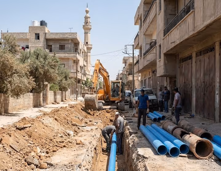 Replacement of sewerage connections in neighborhoods