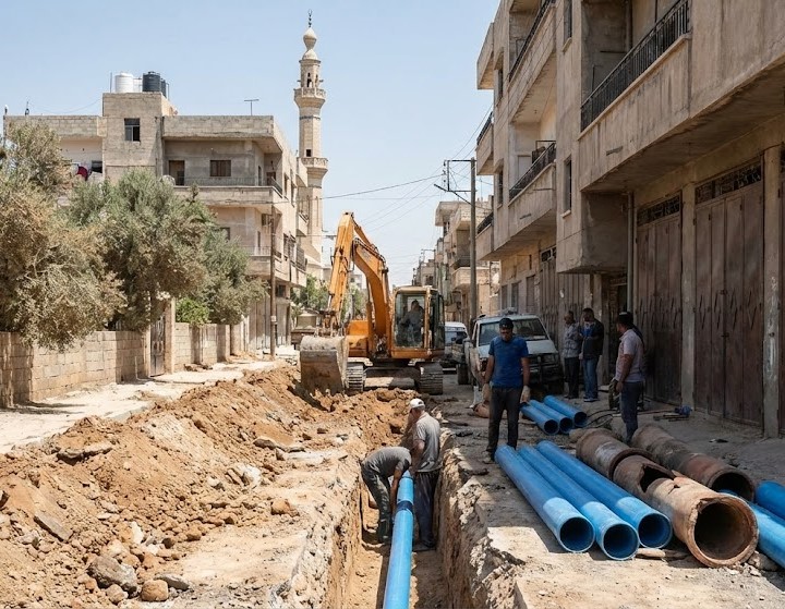 Replacement of sewerage connections in neighborhoods