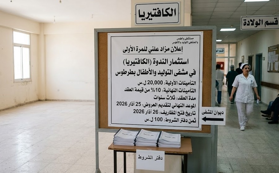 Investment of the cafeteria (seminar room) located in the Maternity and Children's Hospital in Tartous