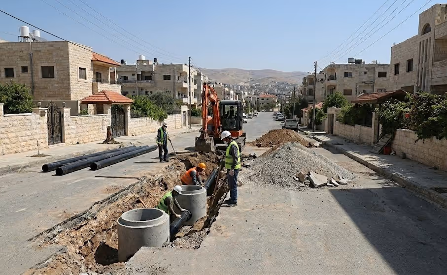 Implementation of maintenance and replacement of sewage connections project in Qadsaya city