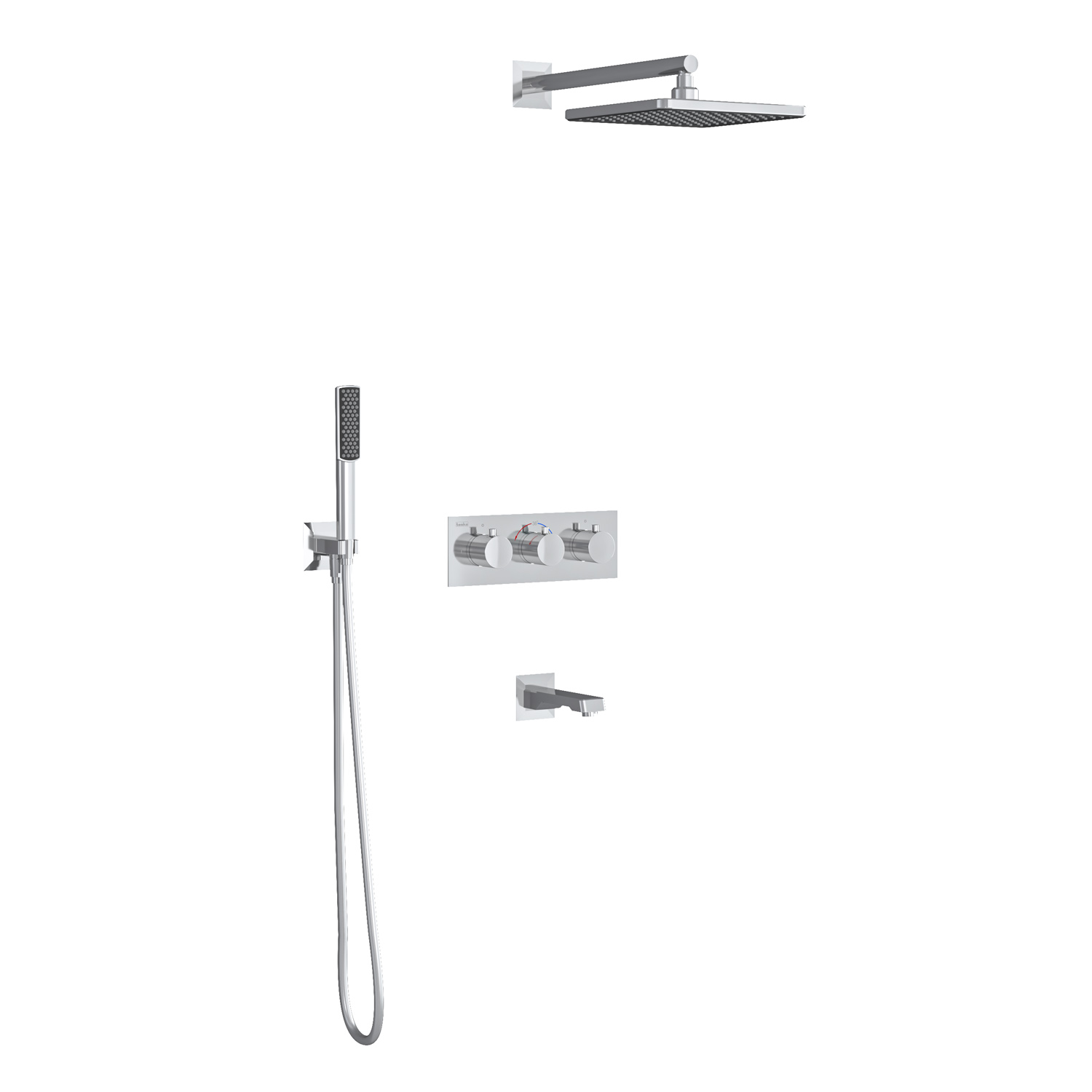 Teska Lande Thermostatic Three Way Chrome