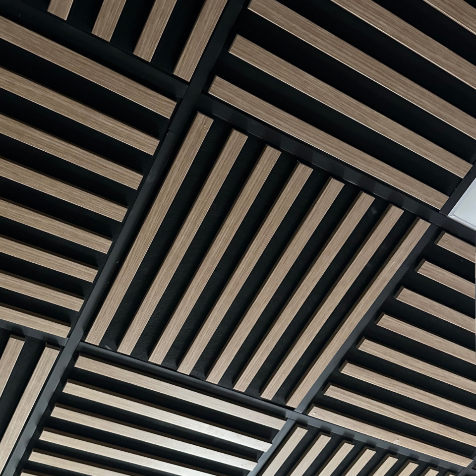 Kula KP-Akustik wood and felt acoustic suspended ceiling panel
