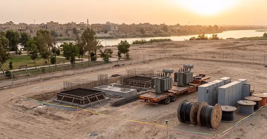Construction of a Double Transformer Substation at Al-Kubba Park, Deir ez-Zor