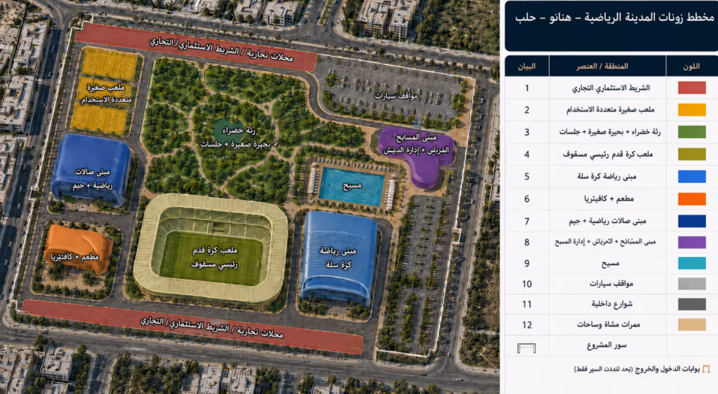 Integrated Sports City Project in Hanano District | REBUILDING SYRIA PLATFORM