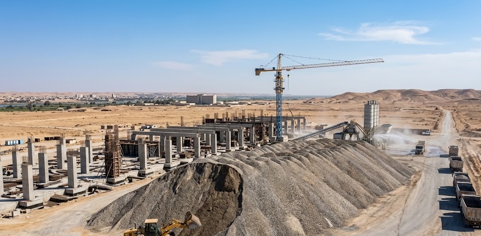 Supply of 1,500 m³ Casting Gravel by SEBCO Deir ez-Zor Branch