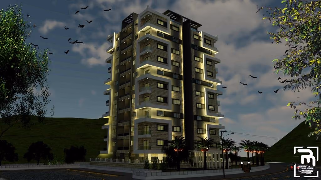 Rendering of Princesses Tower residential building in Qudsaya suburb, Damascus