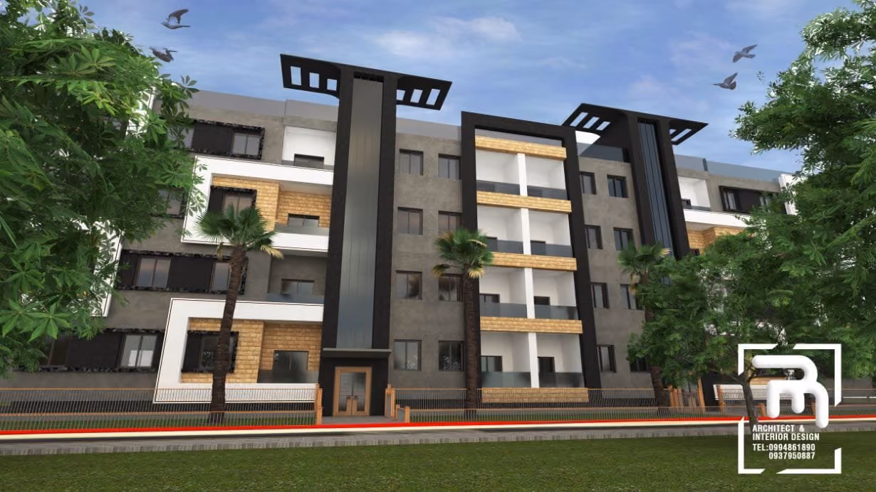Rendering of Salma Building residential project in Qudsaya suburb, Damascus