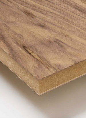 Veneer-faced MDF panel