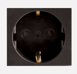 Nour 390 schuko socket outlet 16A 250V by Nour Electrical Industries