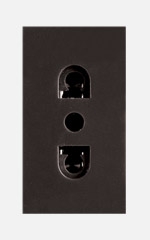 Nour 333 Euro-American socket outlet 10A 250V with earthing by Nour Electrical Industries