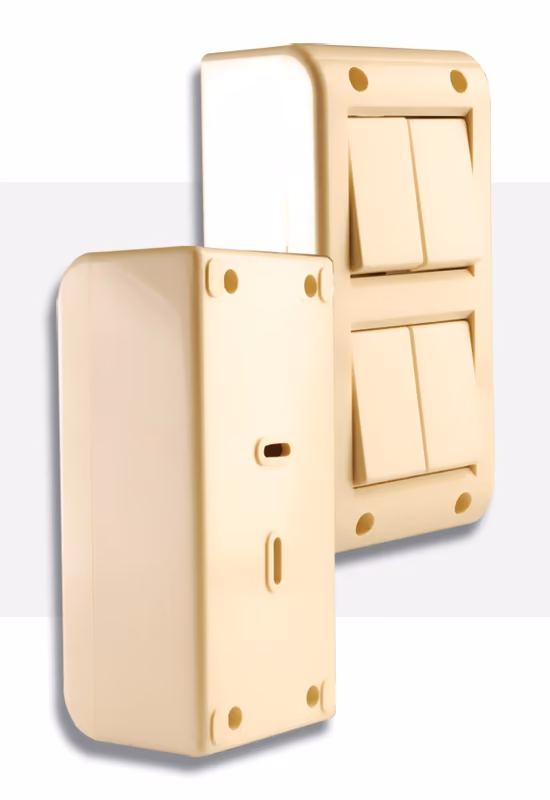 Nour 45/4 wall mounting enclosure 4 module by Nour Electrical Industries