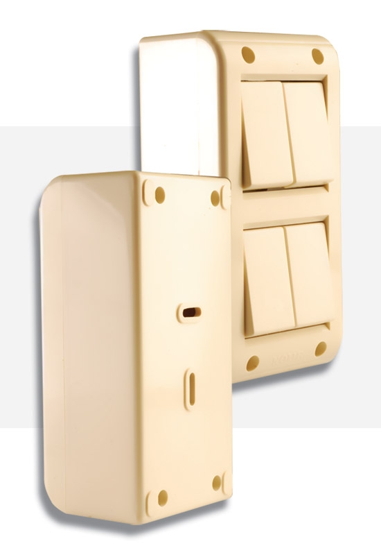 Nour 45/4 wall mounting enclosure 4 module by Nour Electrical Industries