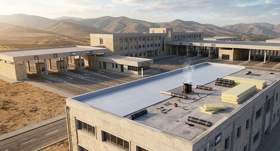 Rooftop Waterproofing and Insulation Works at Jdeidet Yabous Border Crossing