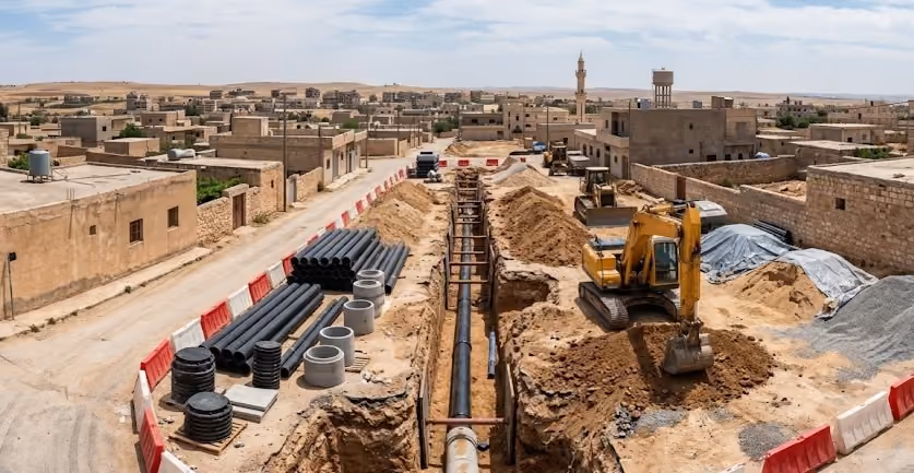 Sewage Network Maintenance and Replacement in Khalfa, Homs