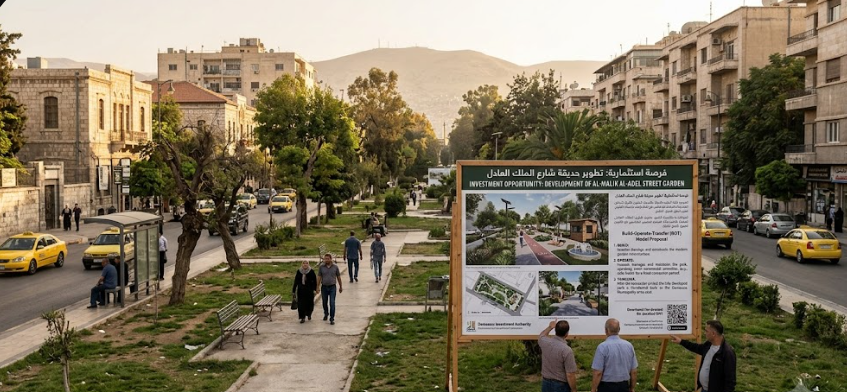 BOT Investment Opportunity to Develop Al-Malik Al-Adel Street Garden in Damascus