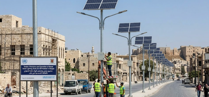 Provision and Operation of Street Solar Lighting Tools for UN-Habitat in Aleppo