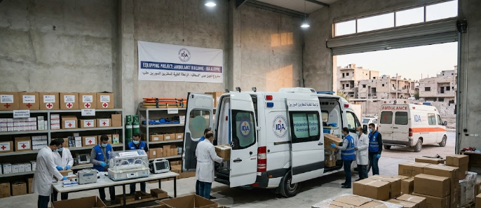 Equipping an Ambulance Building for the Independent Doctors Association in Aleppo