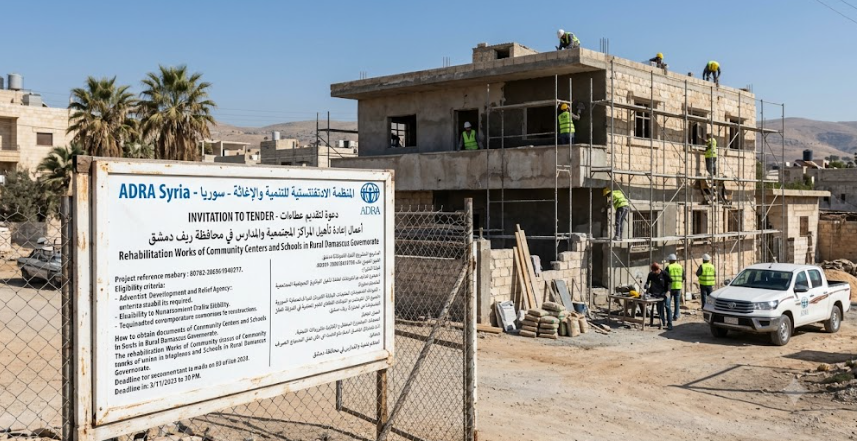 ADRA Syria Invites Tenders for Rehabilitation Works