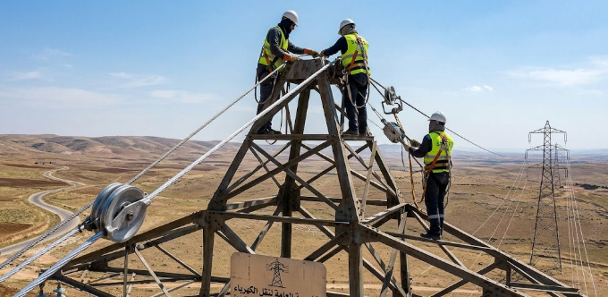 OPGW Cable Installation on 400 kV Lines by Syria's Electricity Transmission Establishment