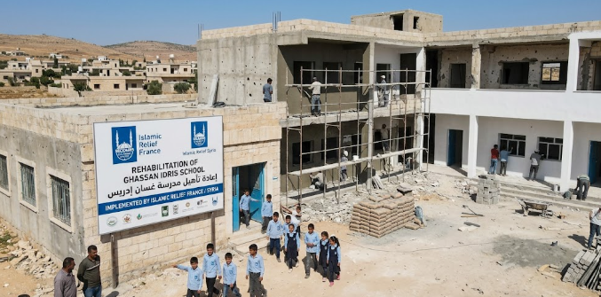  Rehabilitation of Ghassan Idris School by French Islamic Relief Organization in Syria