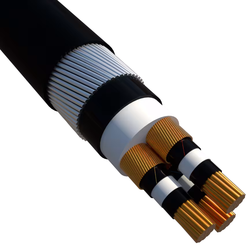 كابل نحاسي متوسط الجهد ثلاثي الأسلاك XLPE GSWA من Liban Cables