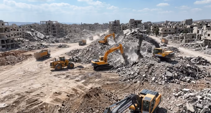 Idlib Removes Over 1.3 Million Cubic Meters of Rubble, Launches Second Phase