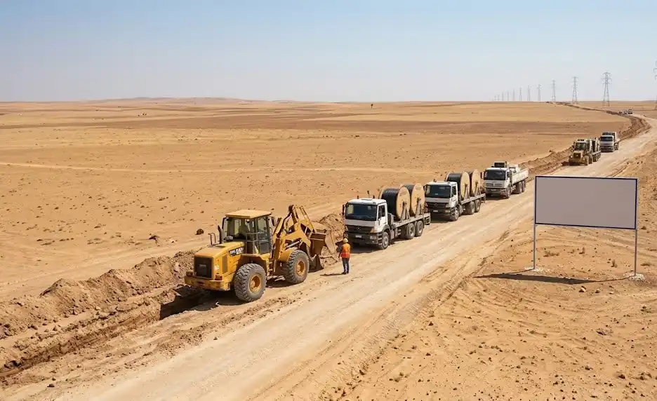 Fiber-optic cabling illustrating the SilkLink data corridor through Syria