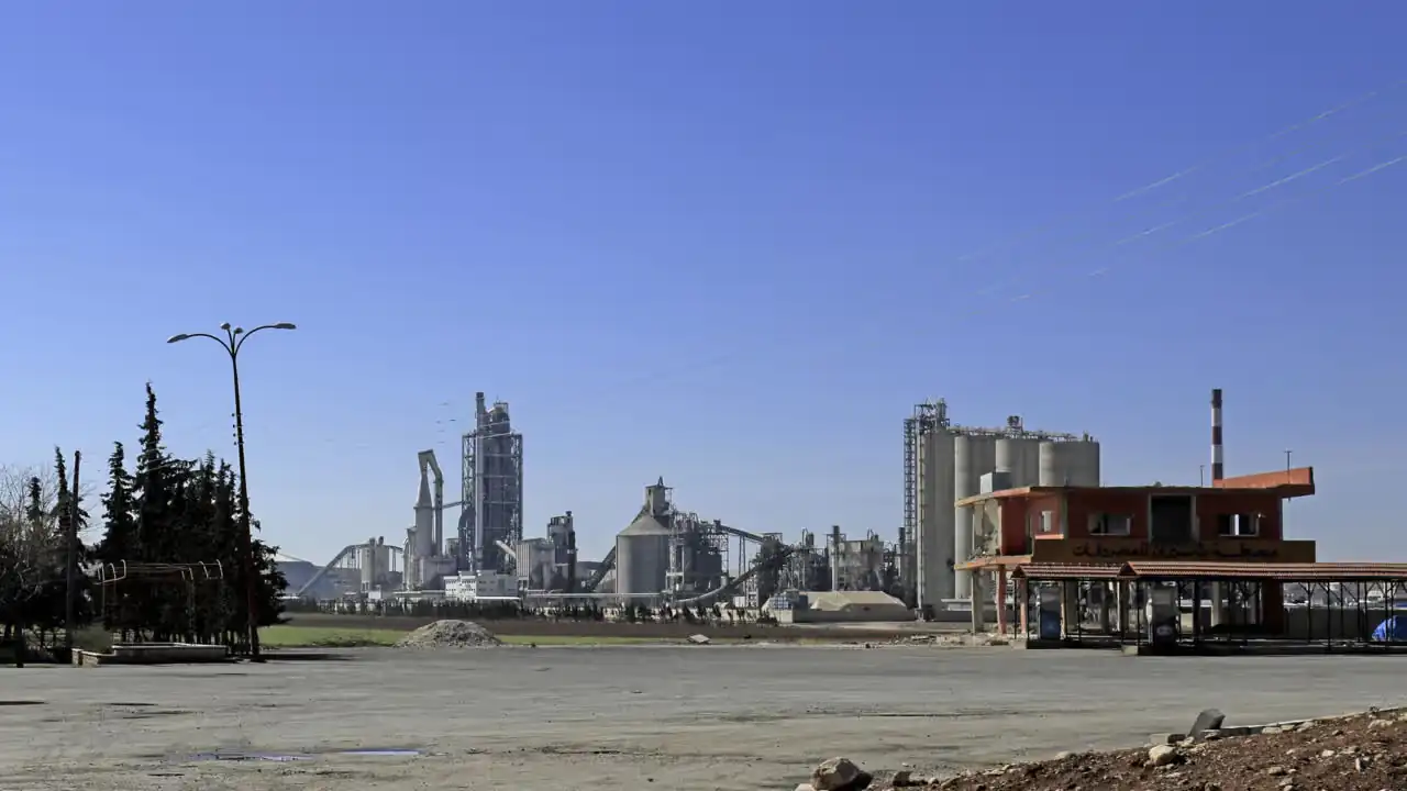 Industrial cement plant illustrating the Syrian-Chinese cement factory project in Raqqa