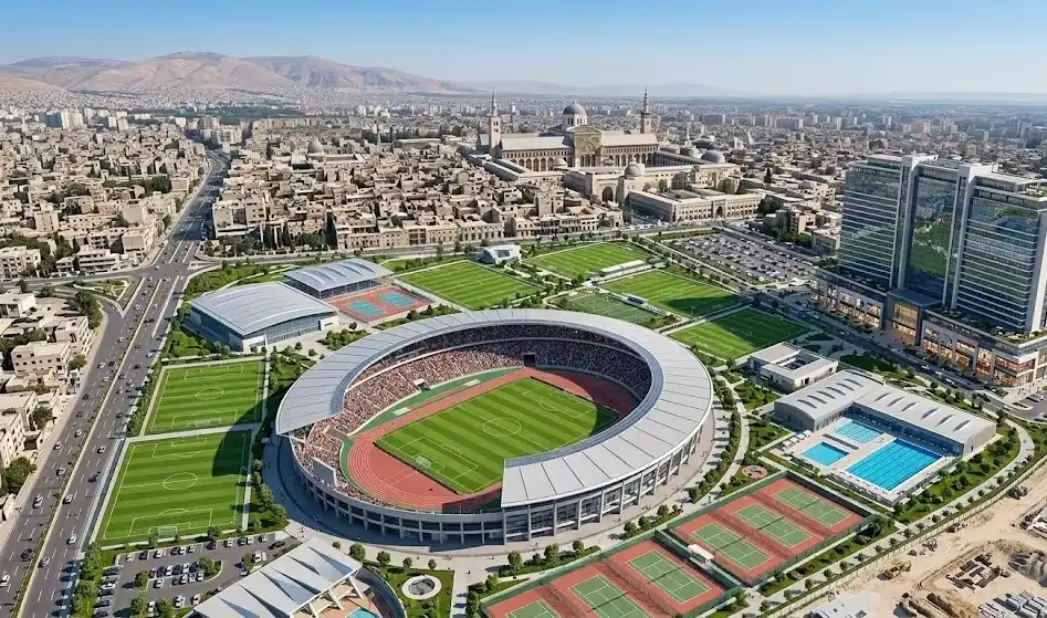 Al-Galaa Sports Complex investment opportunity cover | Rebuilding Syria Platform