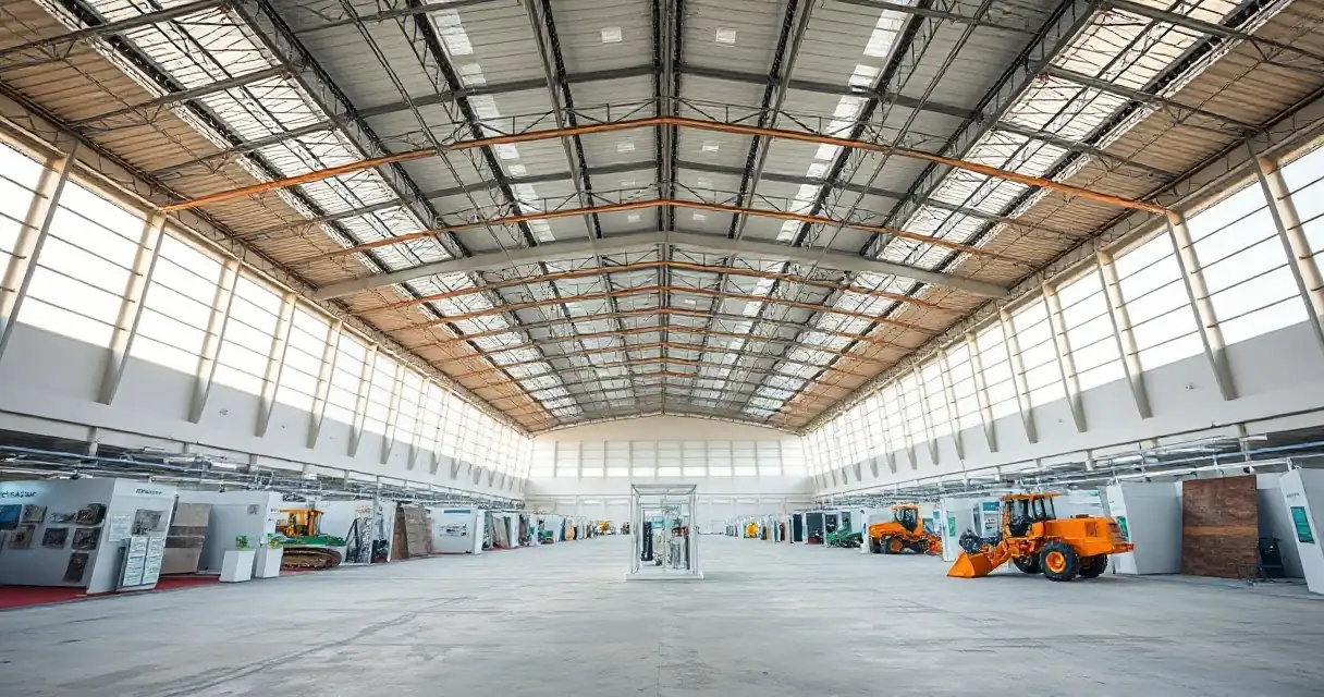 Exhibition hall prepared for Project Syria 2026 in Damascus