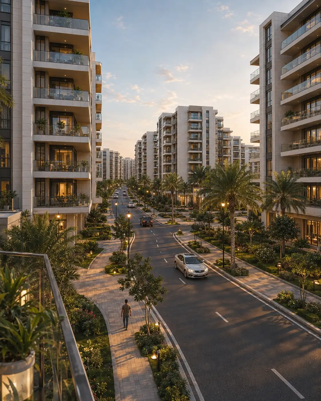 منظور تعبيري لشارع سكني في رحاب الشهباء