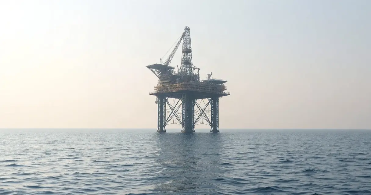 Illustrative image of a deep-water offshore drilling rig, accompanying news on the Syria and Chevron offshore exploration project