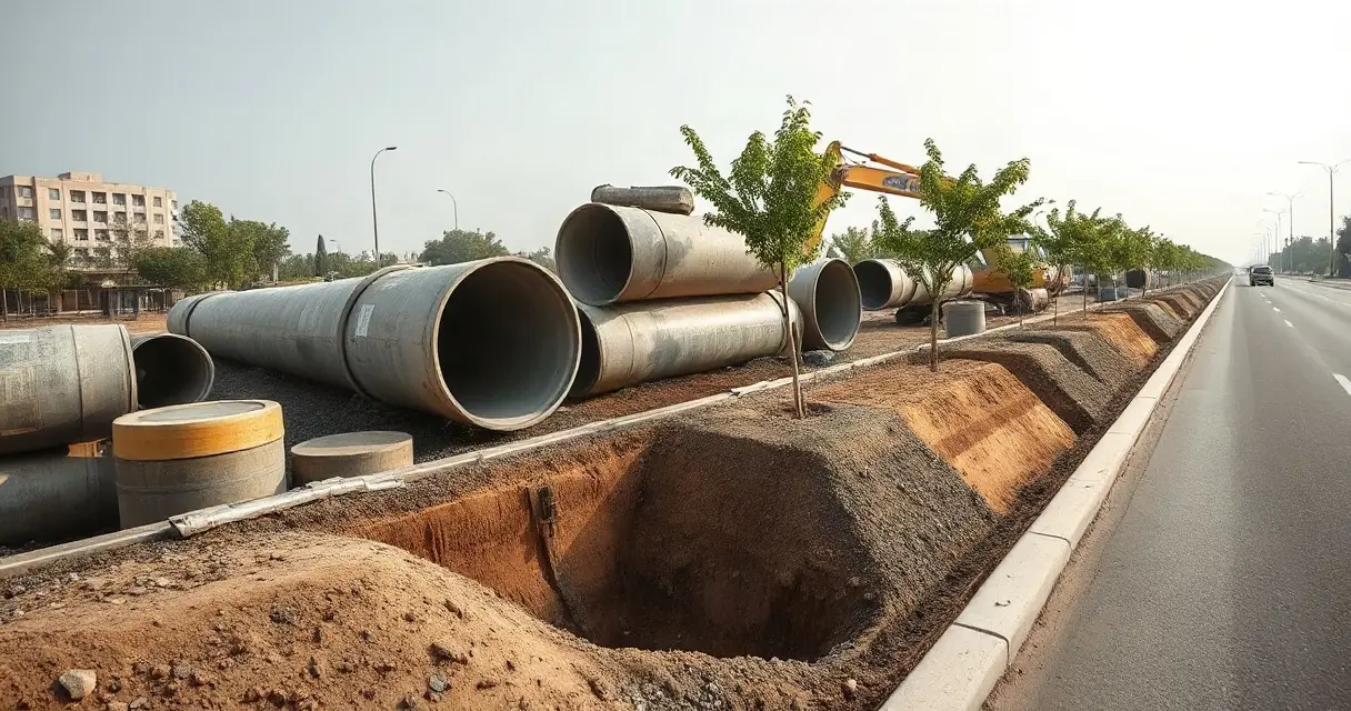 Sewer Line Replacement, Rukn al-Din and Muhajirin