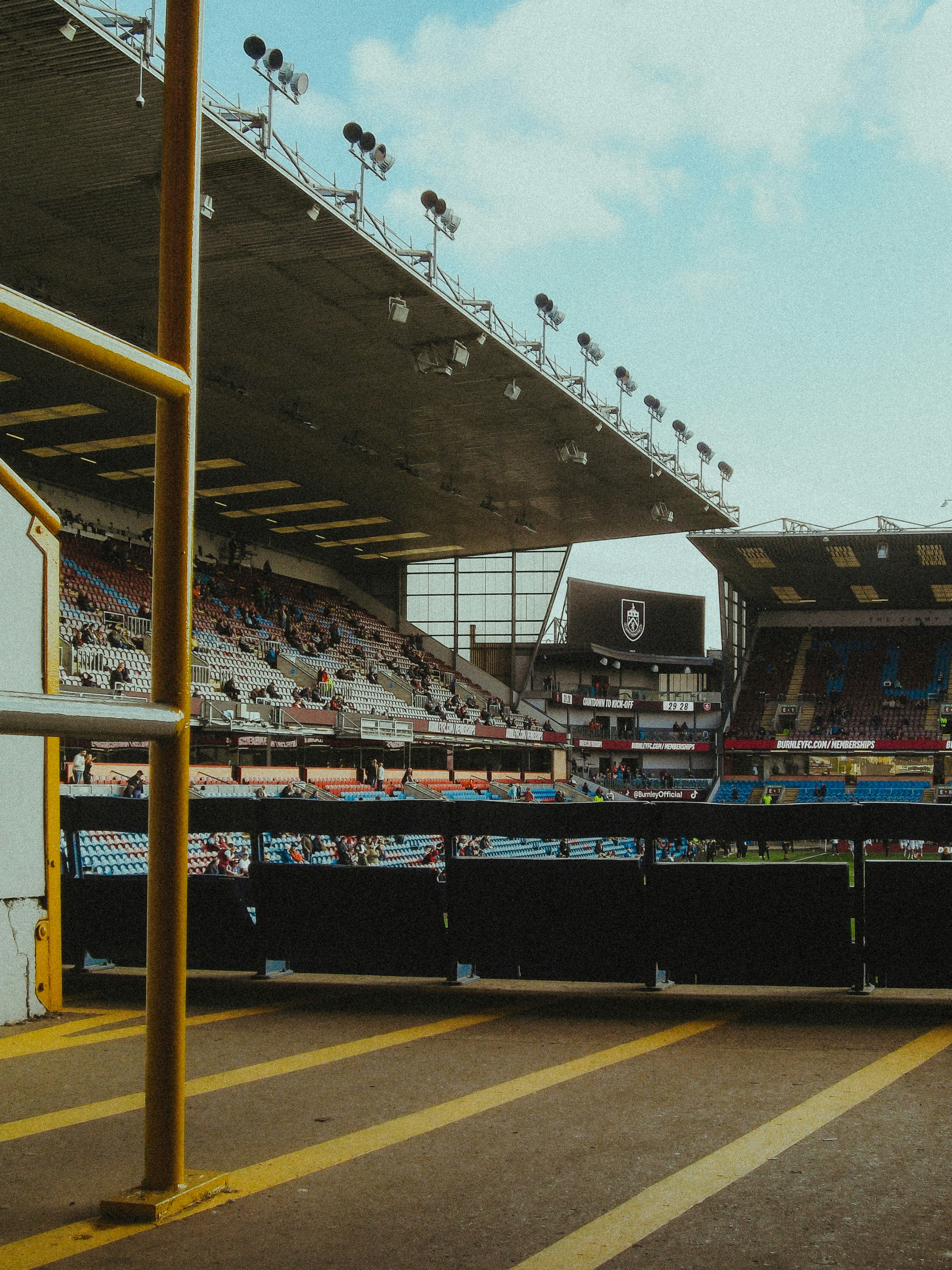 Football stadium grandstands