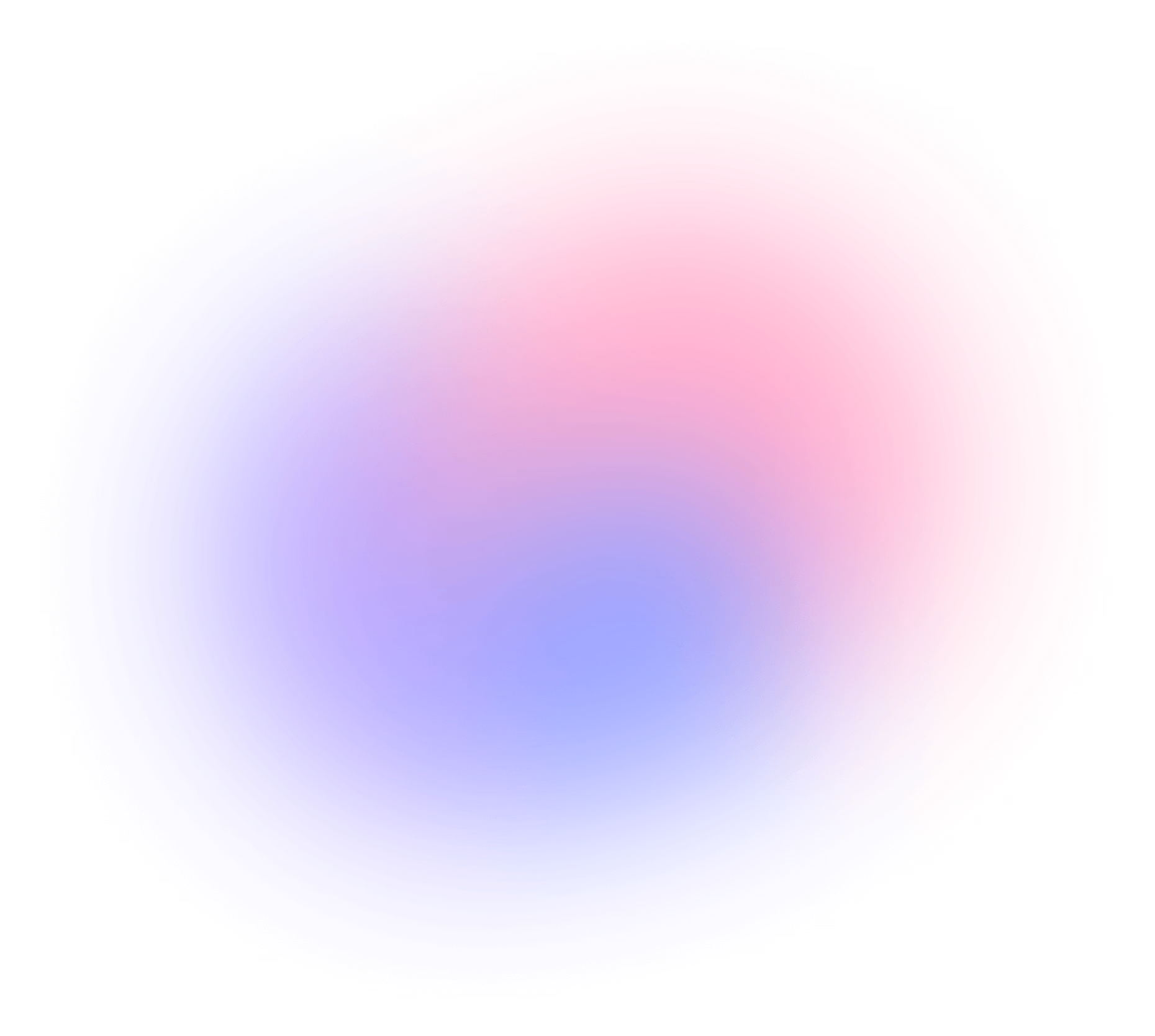 Weicher Farbverlaufskreis mit Blau- und Pinktönen auf schwarzem Hintergrund.