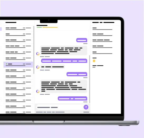 A laptop with a text message on the screen.