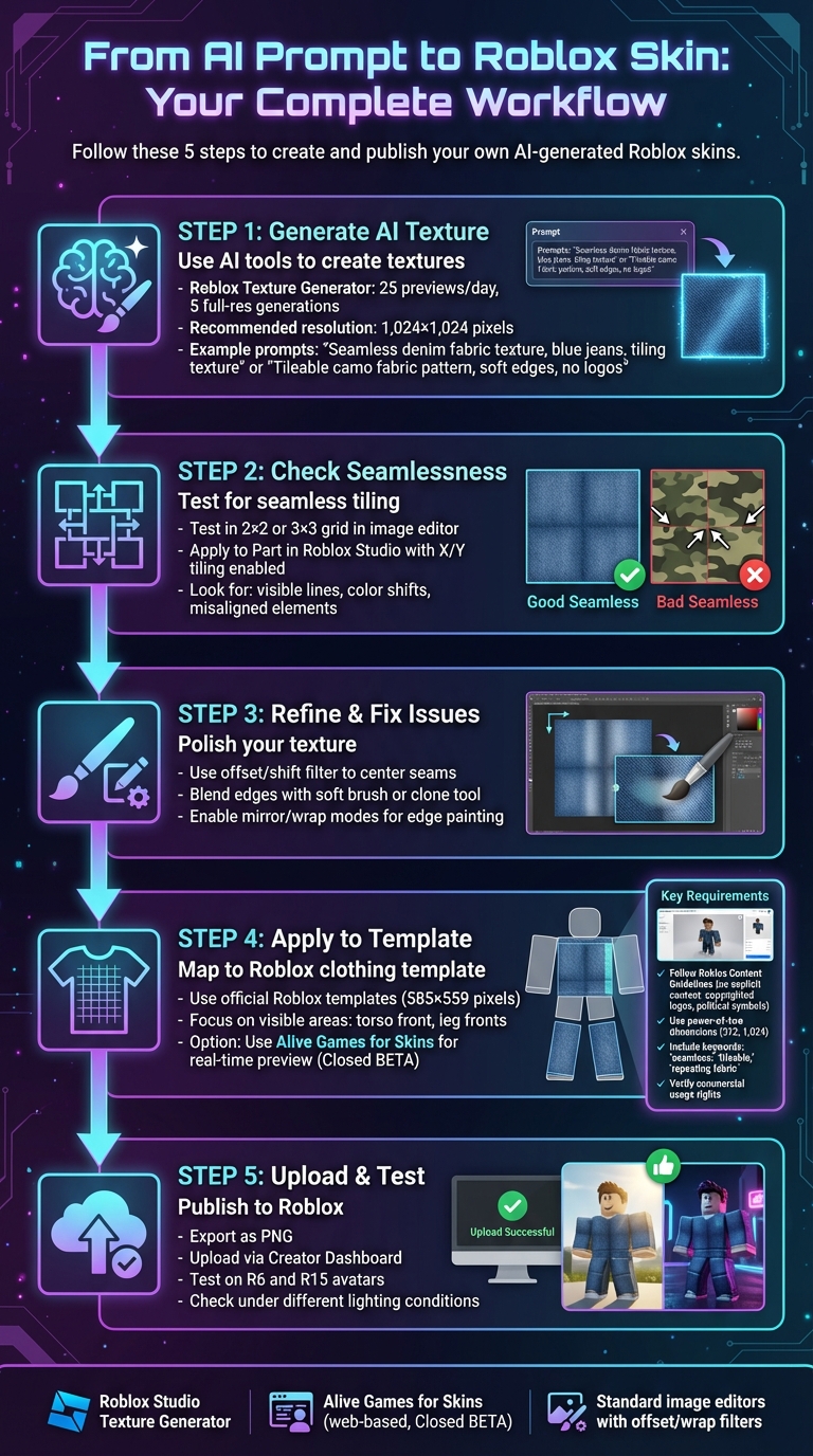 AI Texture to Roblox Skin: Complete Workflow Guide