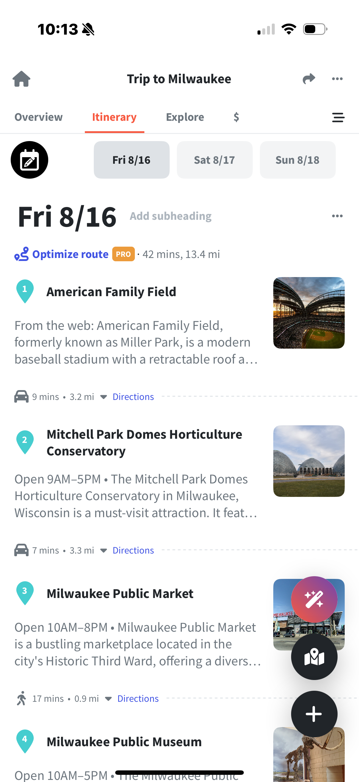 Itinerary