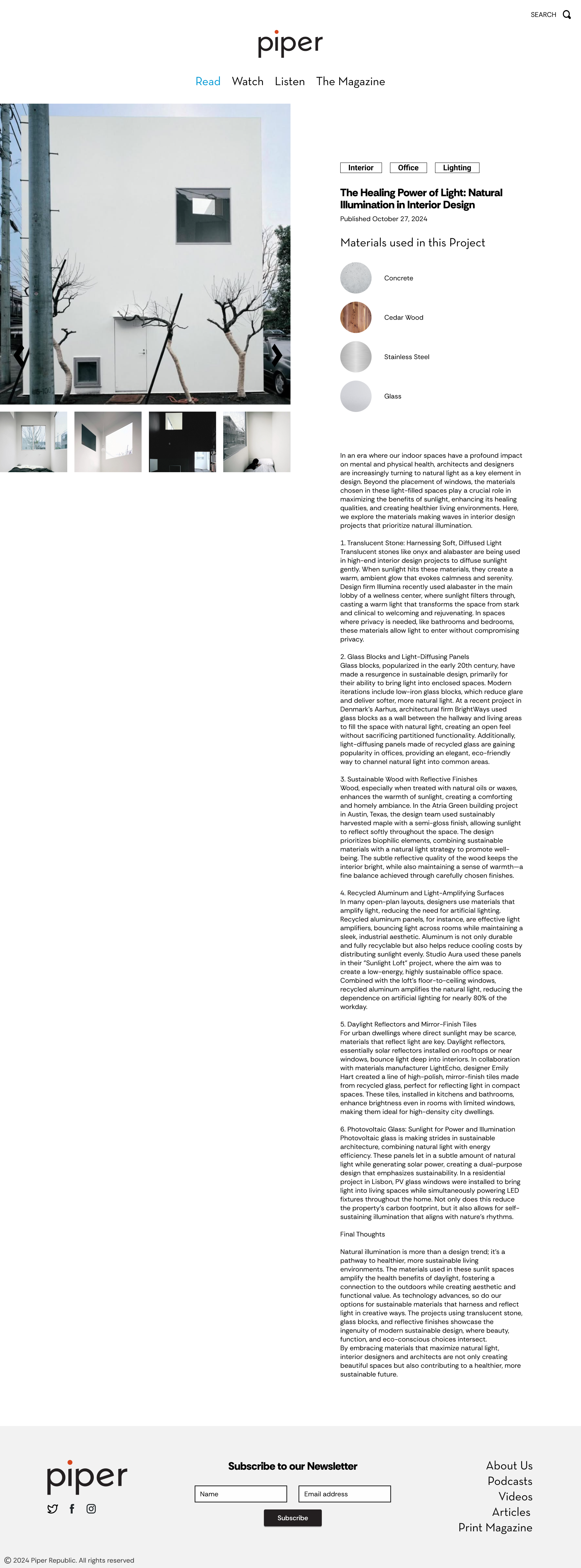 Individual Article Page