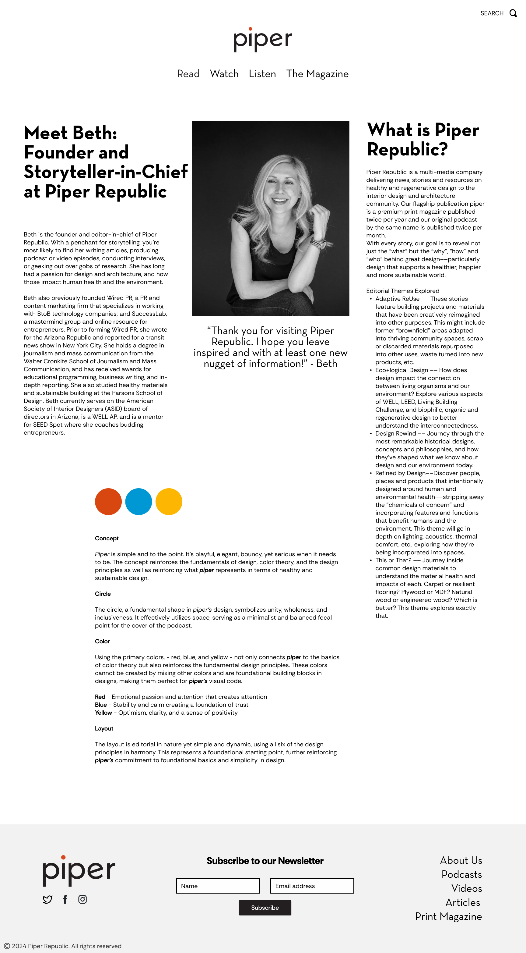 Author About Page
