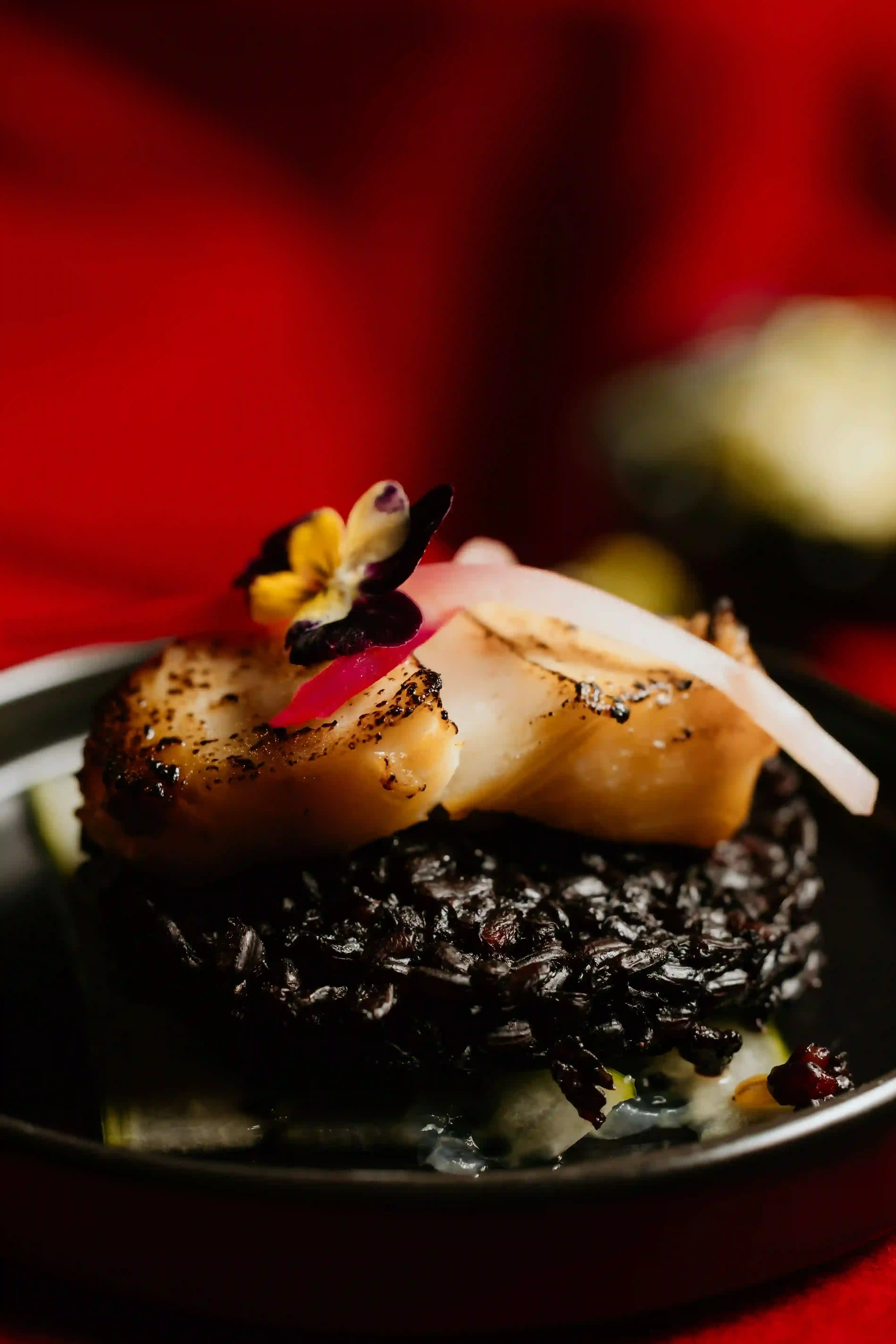 Decorated cake on display at a festive event.
