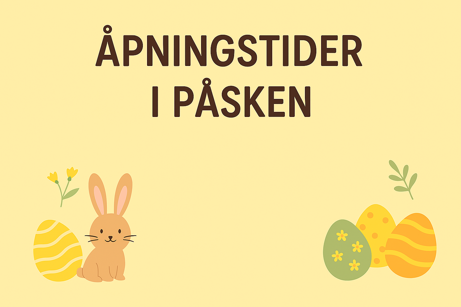 Åpningstider i påsken