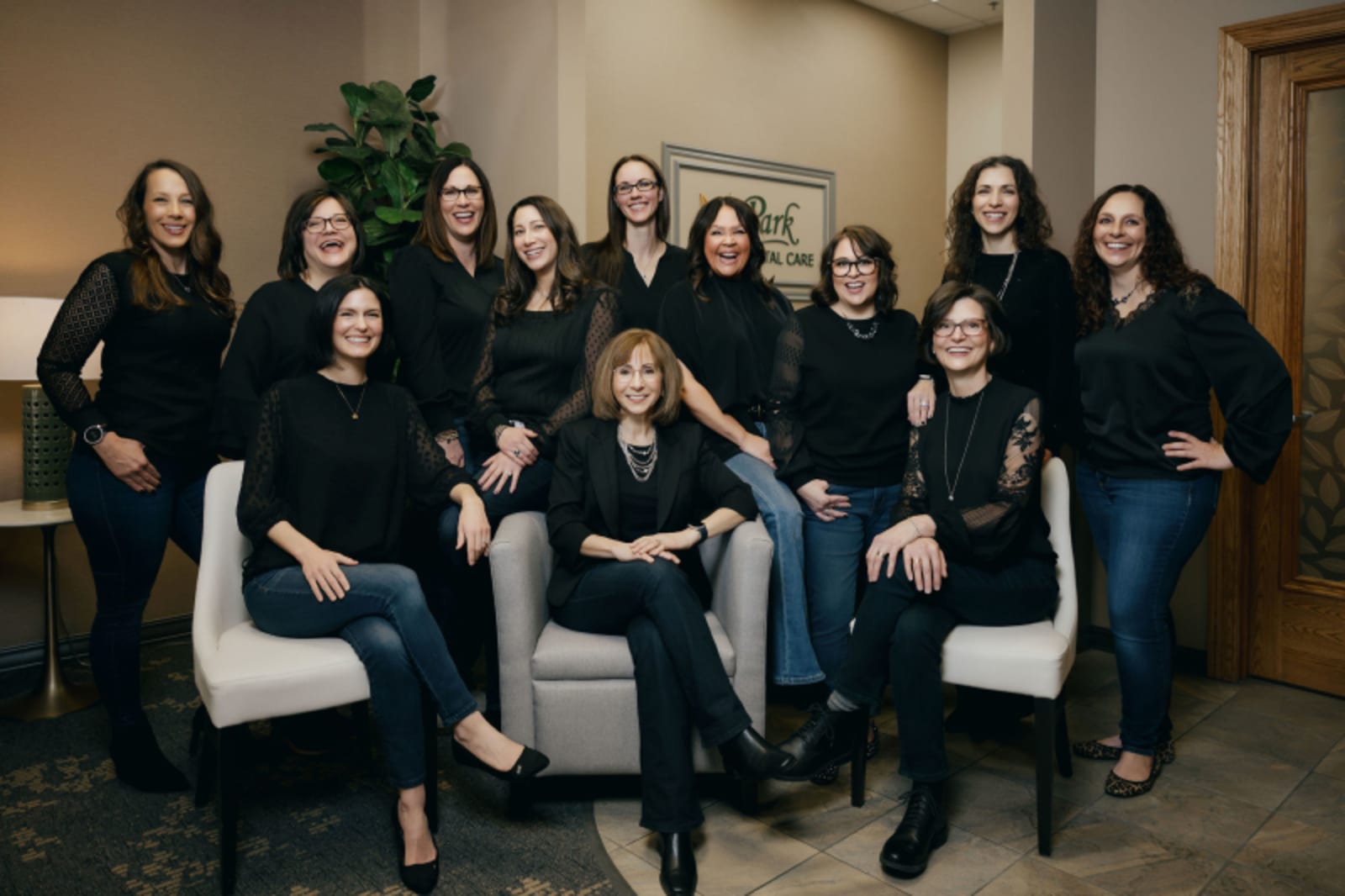 Park Dental Care team members posing together in office
