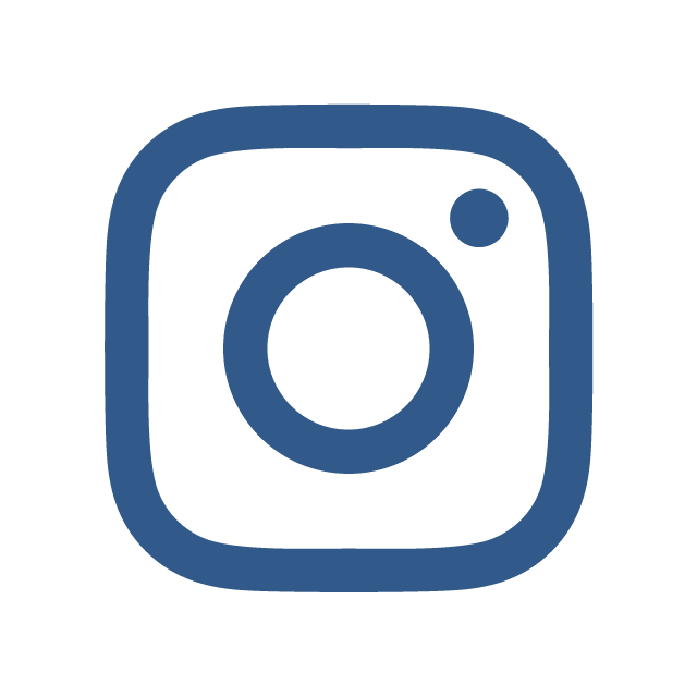 Instagram brand icon in blue color.