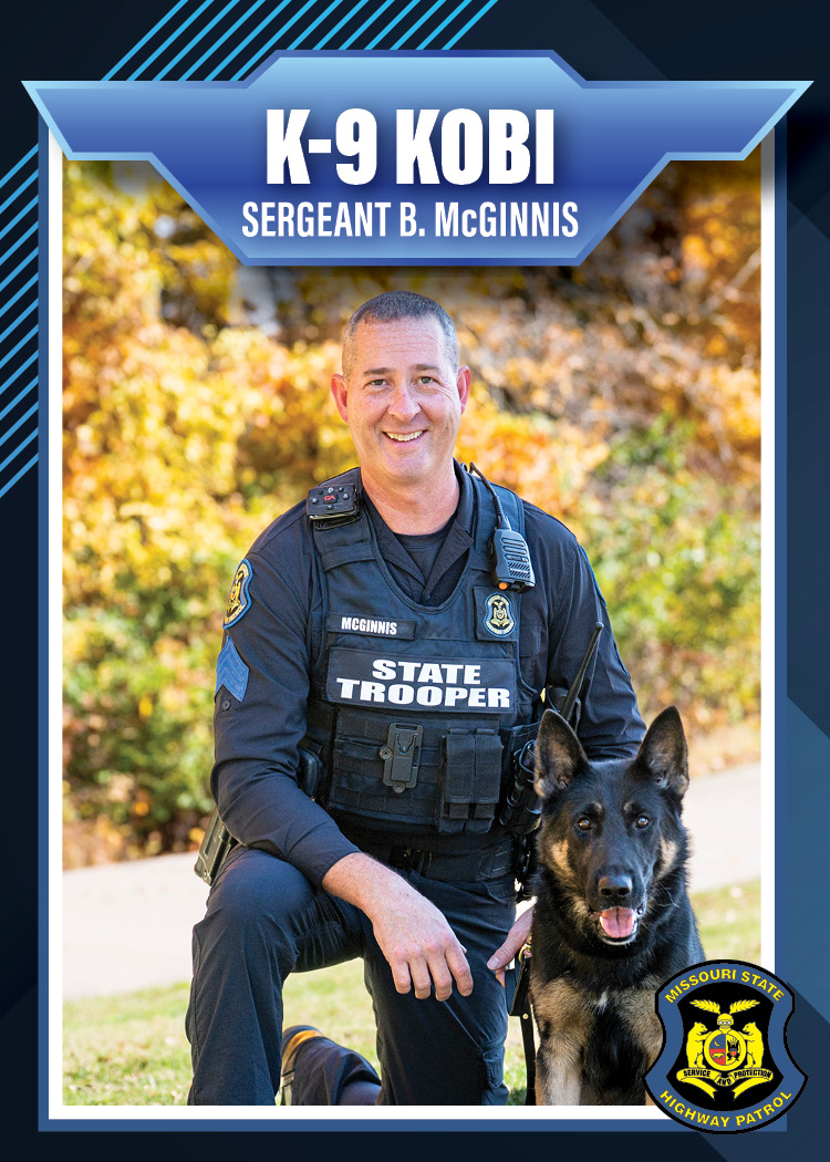 Sergeant Robert B. McGinnis with K-9 Kobi