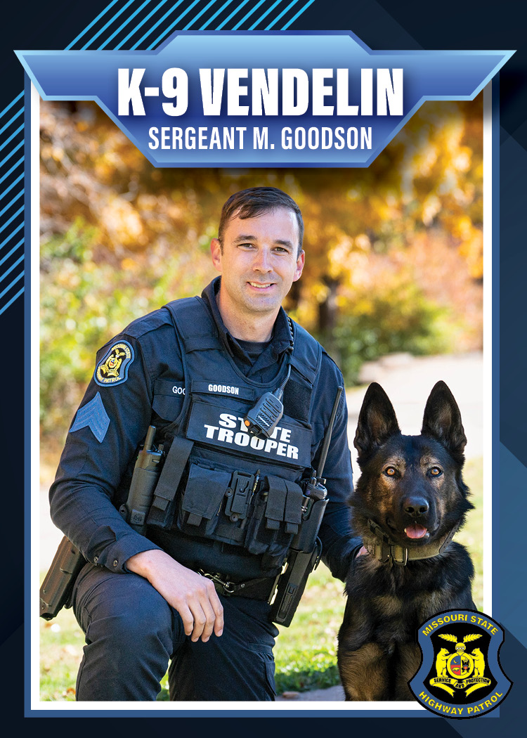 Sergeant Matthew A. Goodson with K-9 Vendelin
