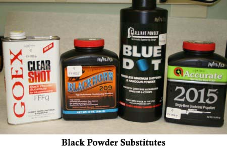 Samples of black powder substitutes examined by the laboratory.