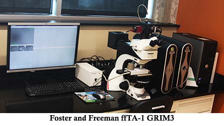 A Foster and Freeman ffTA-1 GRIM3 glass refractive index measuring system.
