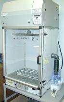 Latent print development equipment in the laboratory.